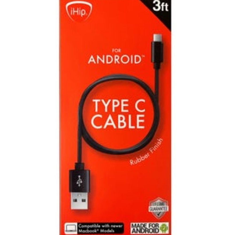 iHip 3 FT Type-C Charging Cable Made For Most Macbook Models And Android Phones